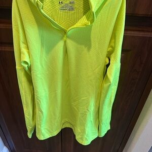 Under Armour Neon Yellow 1/4 zip Pullover